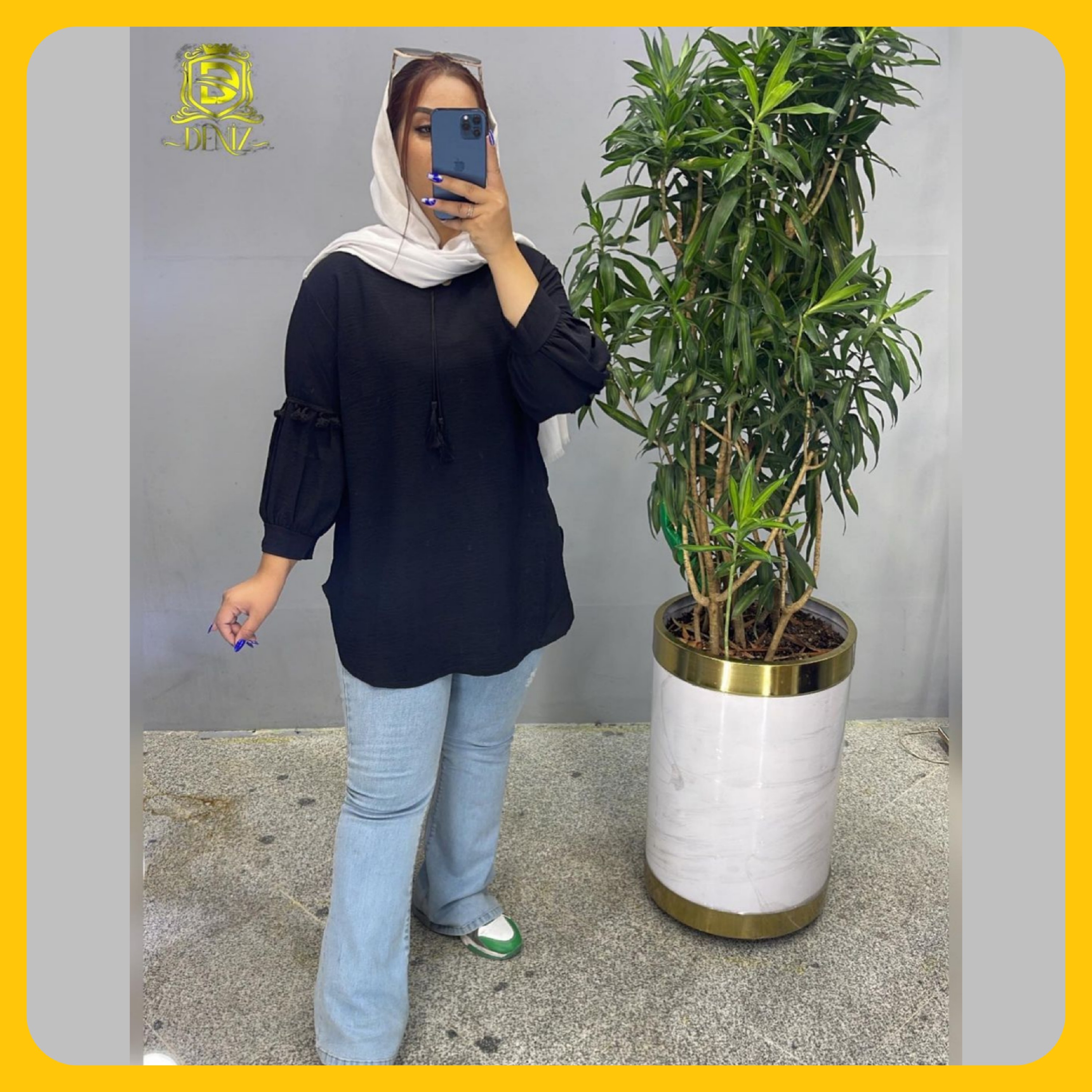 تونیک مانتویی مشکی زنانه