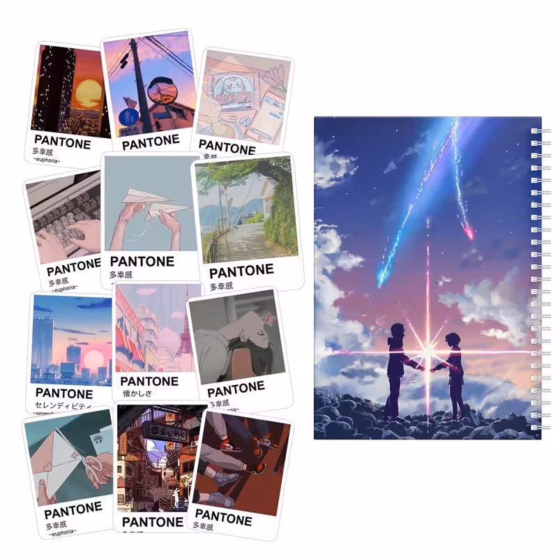 دفتر یادداشت باژیکان طرح انیمه پنتون 90s کد 20111733 به همراه برچسب مجموعه 12 عددی