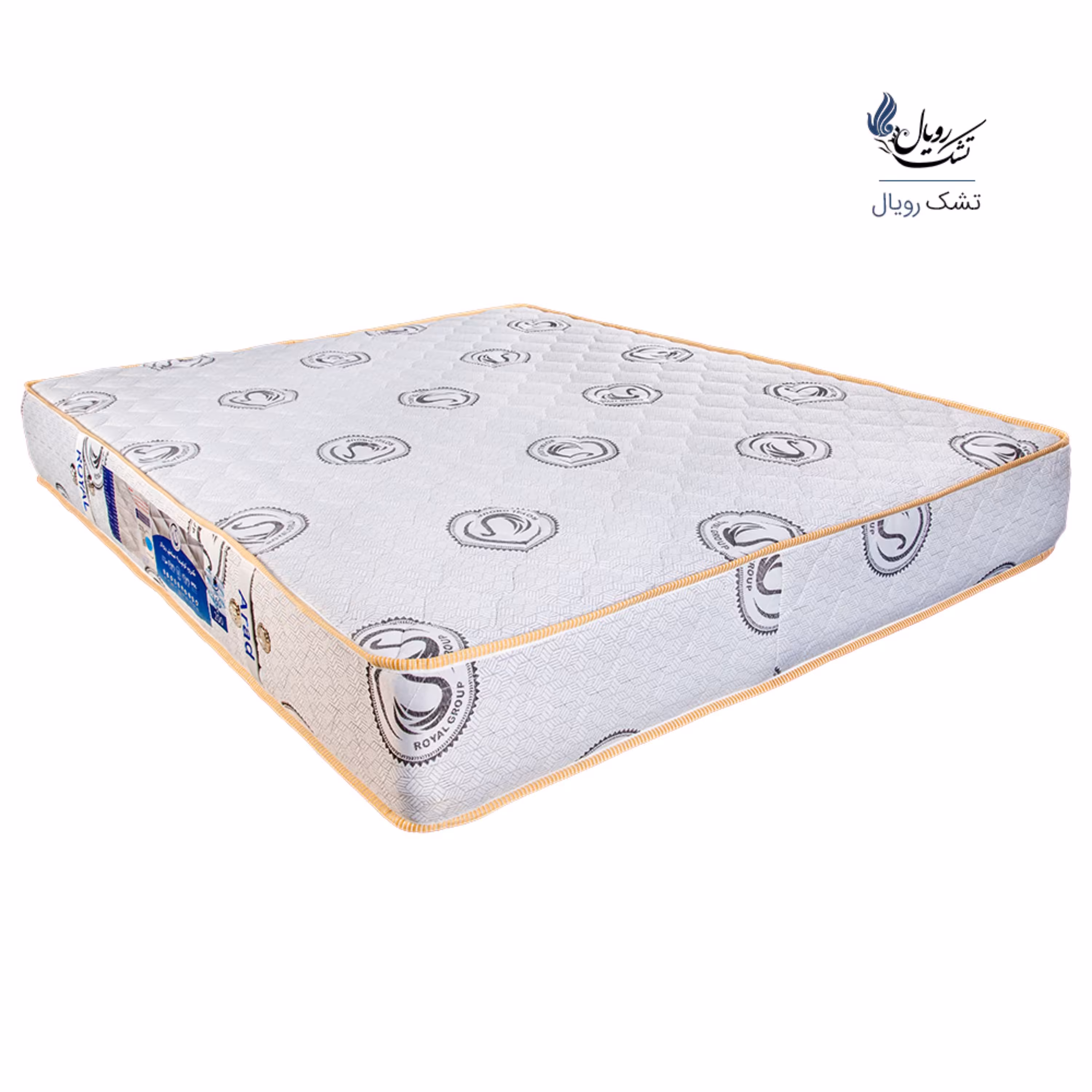 تشک طبی فنری رویال مدل آراد دو نفره سایز 200در180 سانتی متر صادراتی طرح قو