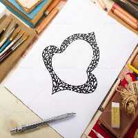 وکتور طرح حاشیه سنتی و مینیمال | گرافیک با طعم تربچه