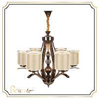 لوستر غنچه استیل طرح انتیک 6شعله