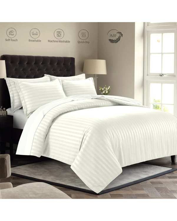 سرویس لحاف روتختی دو رویه یک نفره 6 تکه عرض 120 استخوانی ای اس اف ASF مدل هتلی