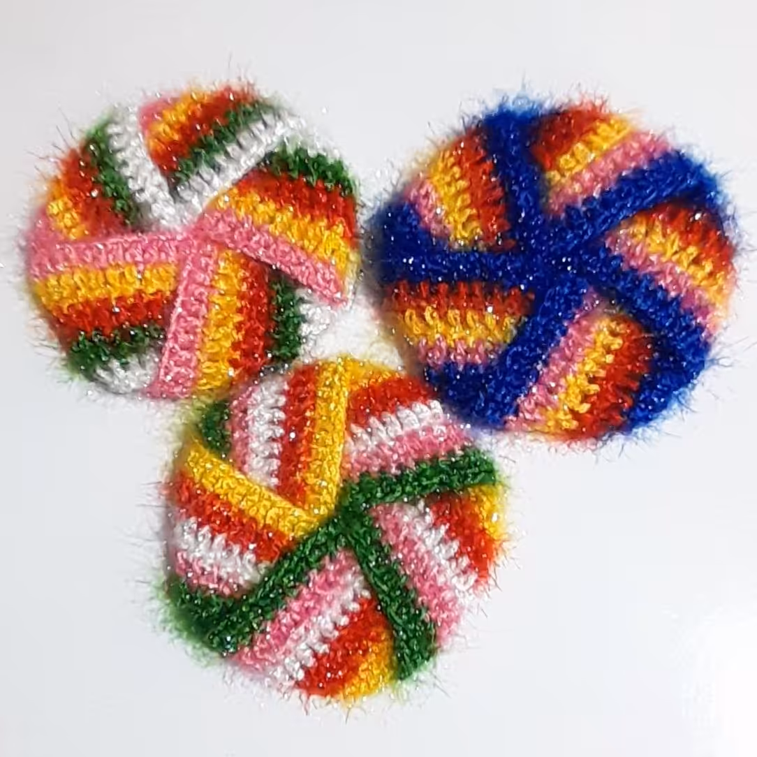 اسکاج آبنباتی دولایه دستبافت