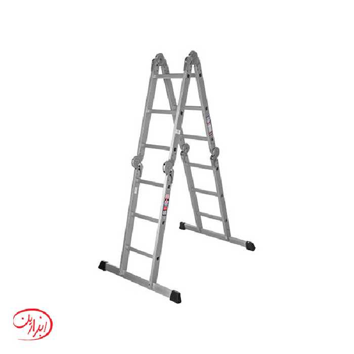 نردبان پله ای 4 تکه آلوم پارس پله مدل هارمونی (12 تا 32 پله)