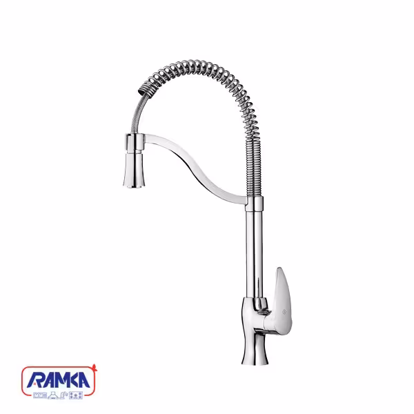 شیر ظرفشویی فنری پروانه کروم کاویان