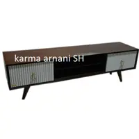 میز تلویزیون سفید 150 در40 در 53 شیاری   چوبی برند کارما ارسال رایگان 