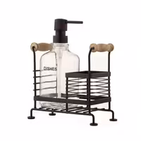 مخزن مایع دستشویی لیمون مدل دسته چوبی به همراه استند

