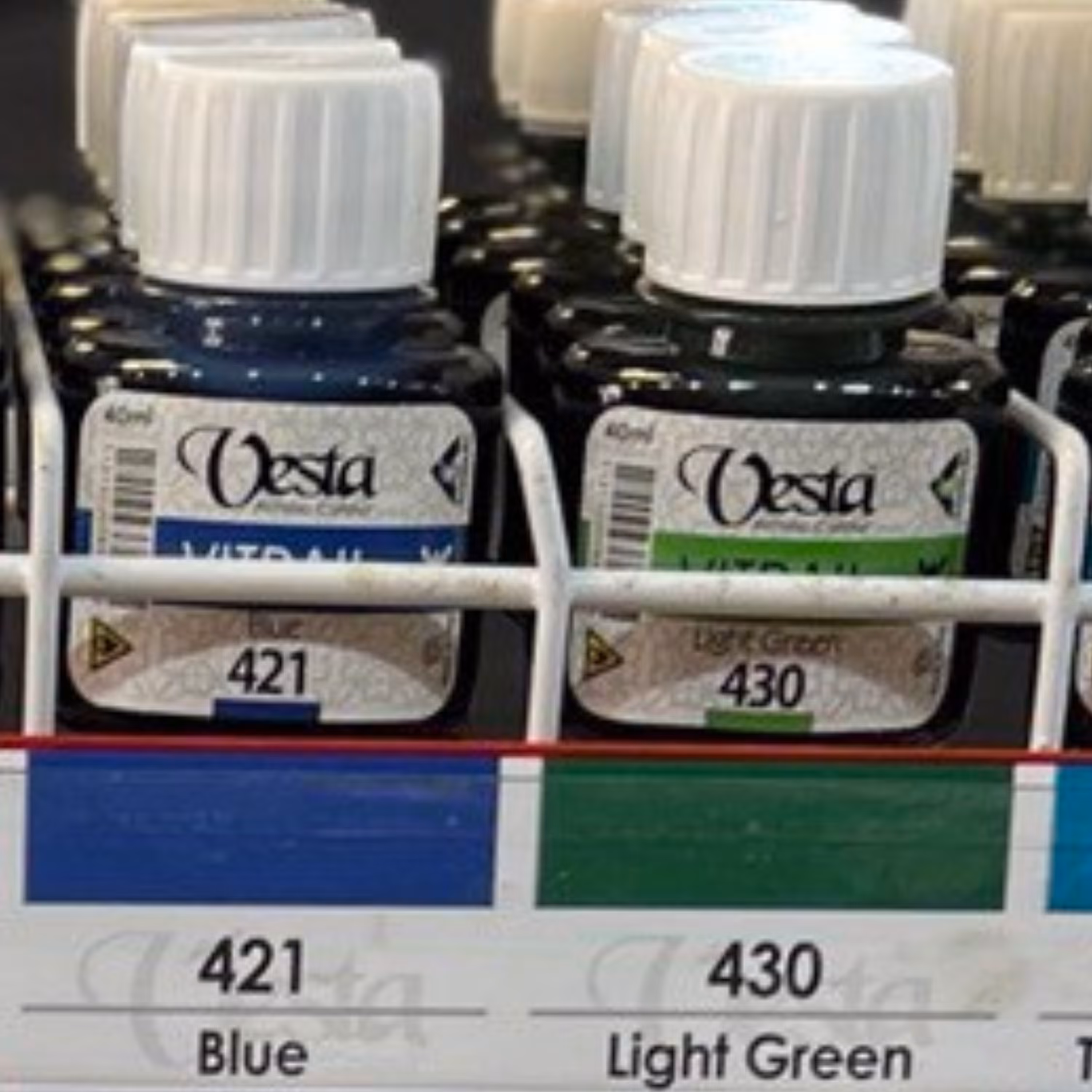 رنگ ویترای 40 میل آبی Blue  کد 421 Vesta وستا Vesta