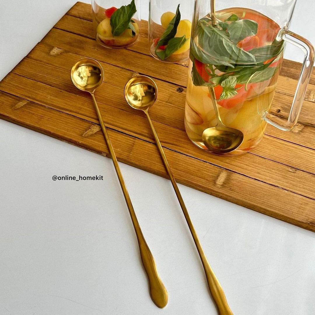 قاشق ملاقه  پارچ طلایی 