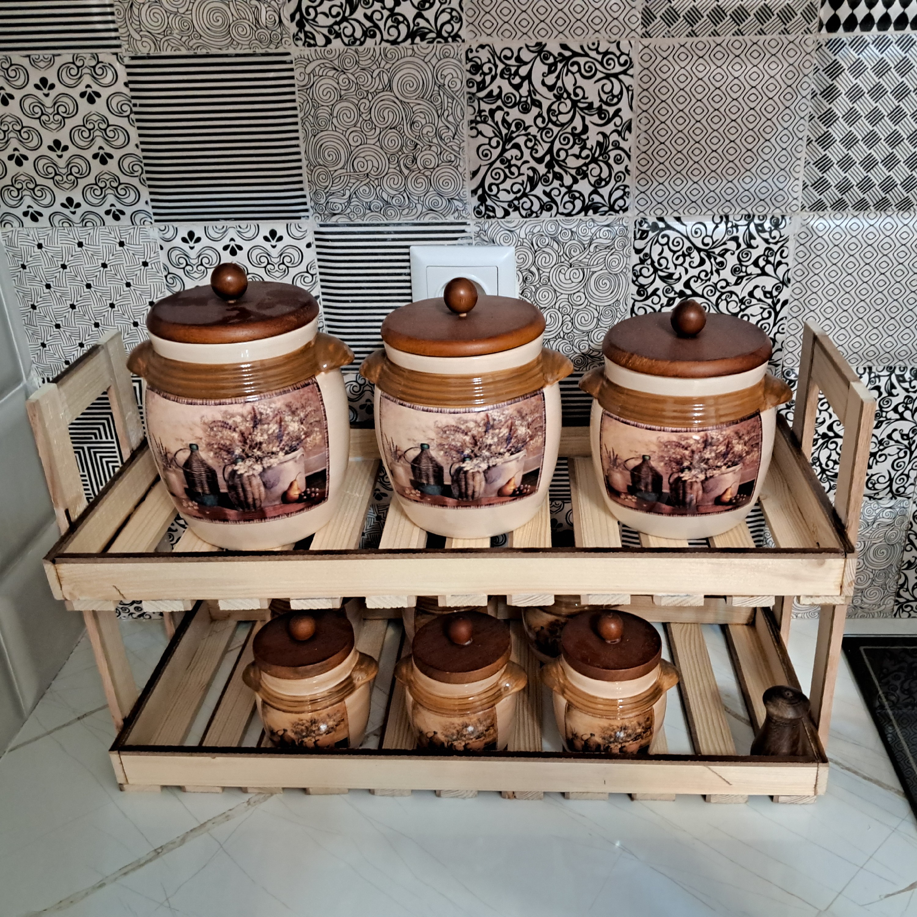 استند چوبی آشپزخانه