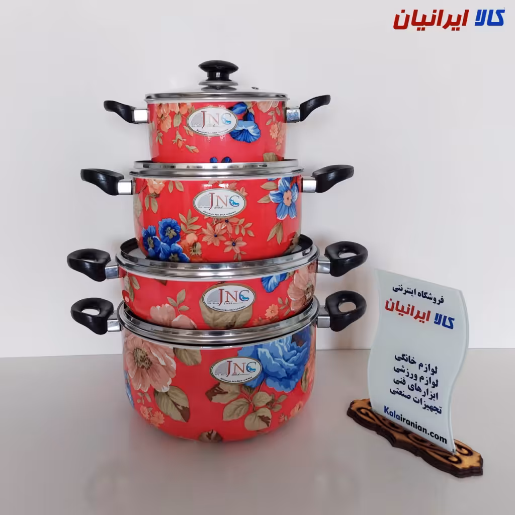 سرویس قابلمه 7 پارچه گلدار گرانیتی جنوب کد 19