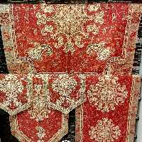 سرویس 5 تیکه ابریشمی سرمه دوزی