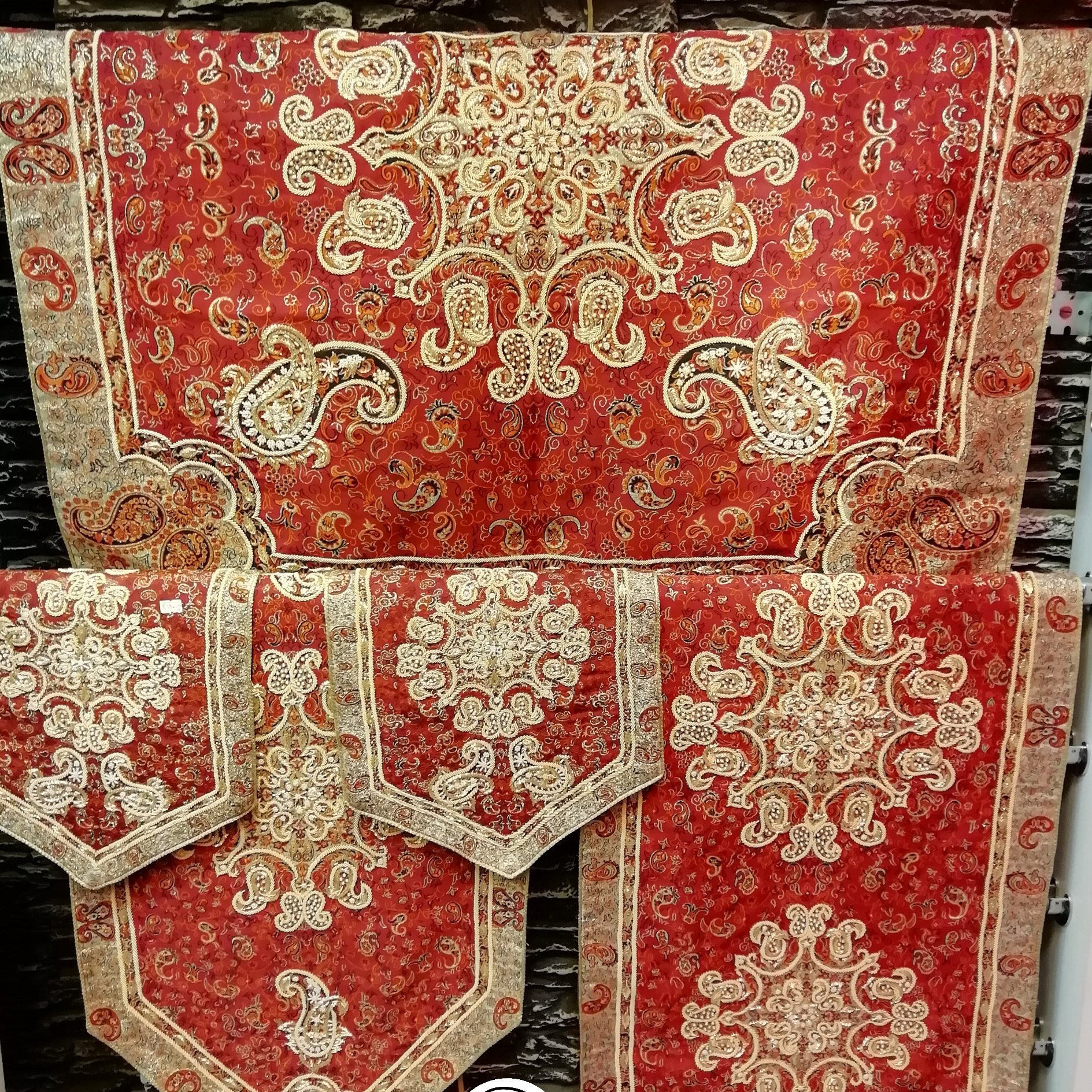 سرویس 5 تیکه ابریشمی سرمه دوزی