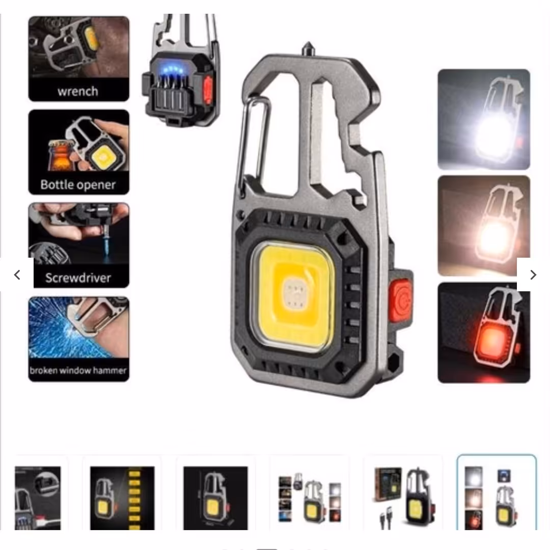 چراغ چندکاره جیبی COBمخصوص کمپینگ 