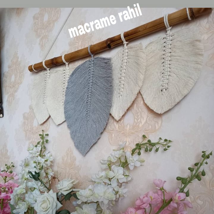 دیوارکوب برگ معمولی مکرومه