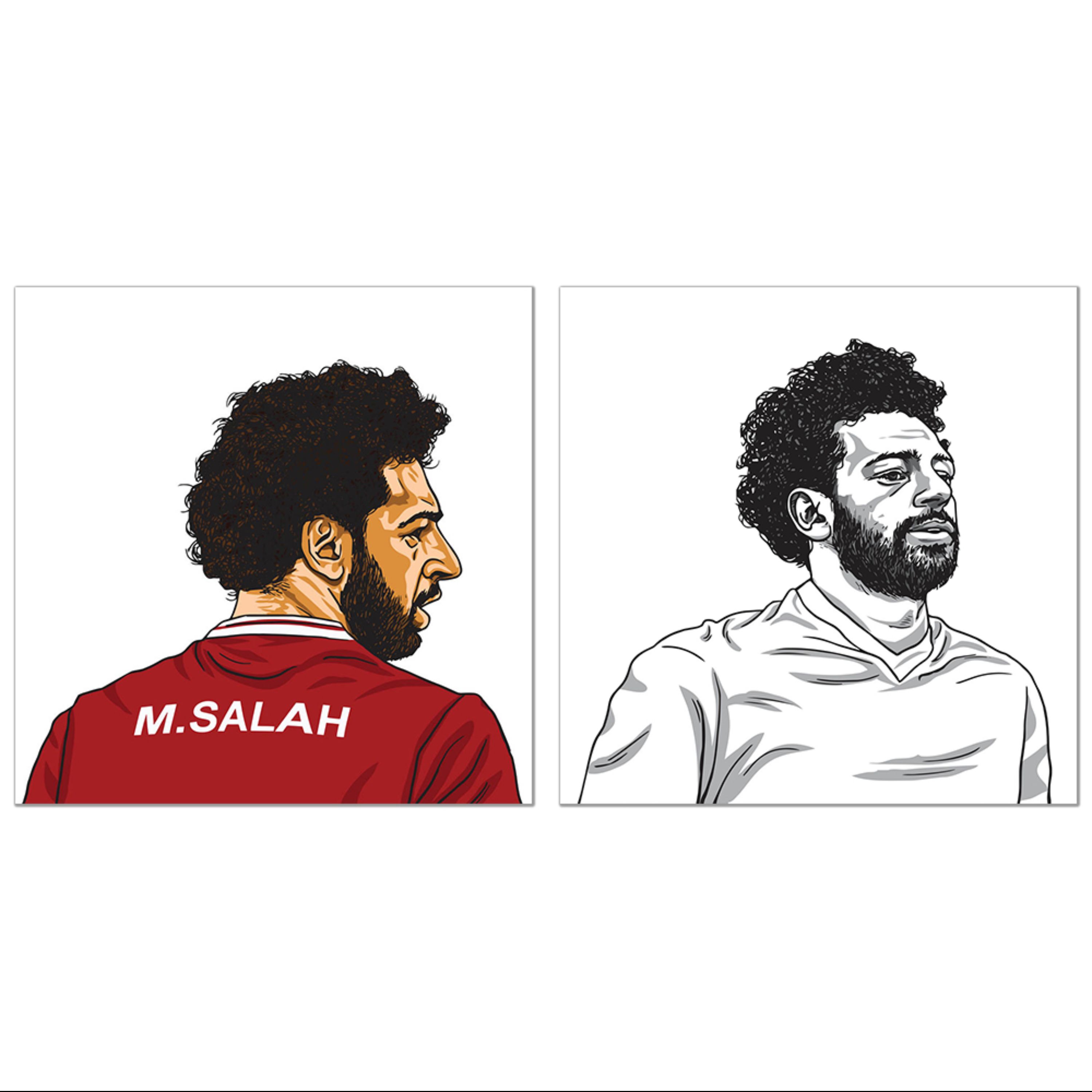 تابلو شاسی طرح محمد صلاح لیورپول مجموعه 2 عددی سایز 30X30