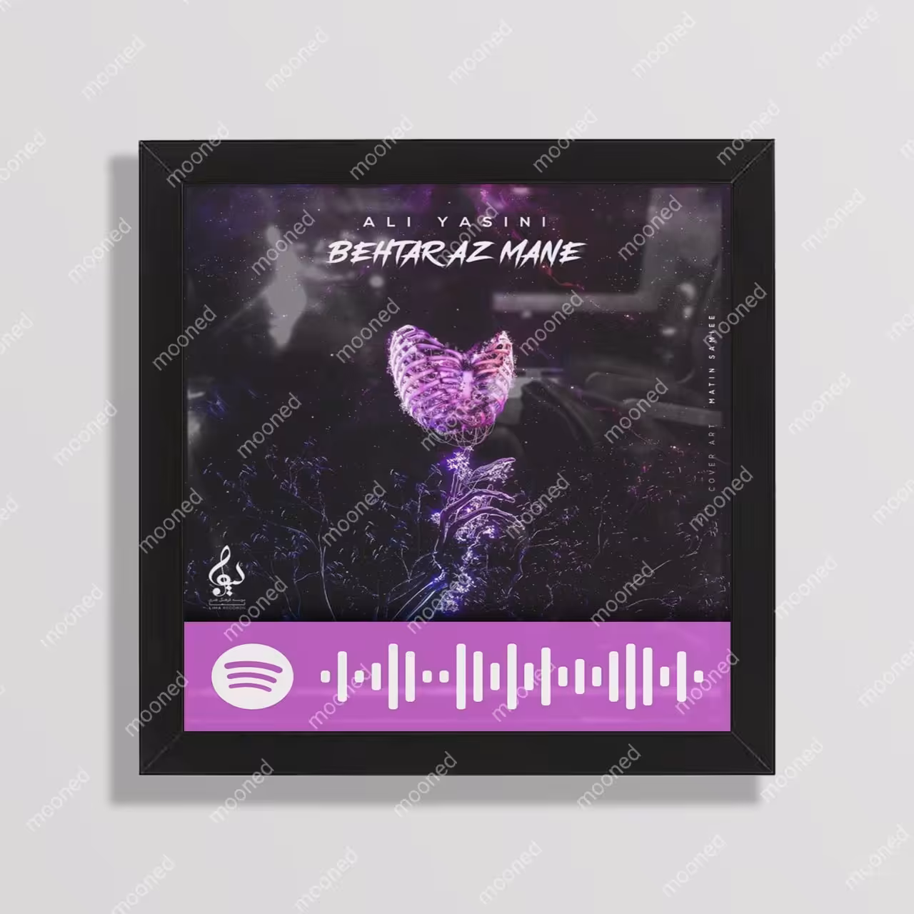 تابلو طرح آهنگ دلخواه سفارشی سایز 20 در 20