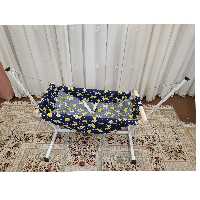 گهواره سنتی،بانوج(سایزبزرگ) طرح سورمه ای خرسی