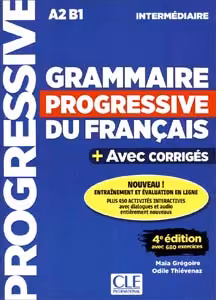 کتاب گرامر پروگرسیو فرانسه Grammaire Progressive Du Francais A2 B1  Intermediaire   Corriges