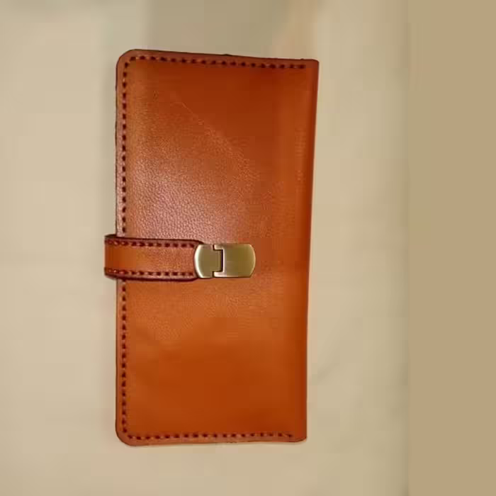 کیف پول چرم طبیعی گاوی (کاملا دست دوز) مدل شکیبا