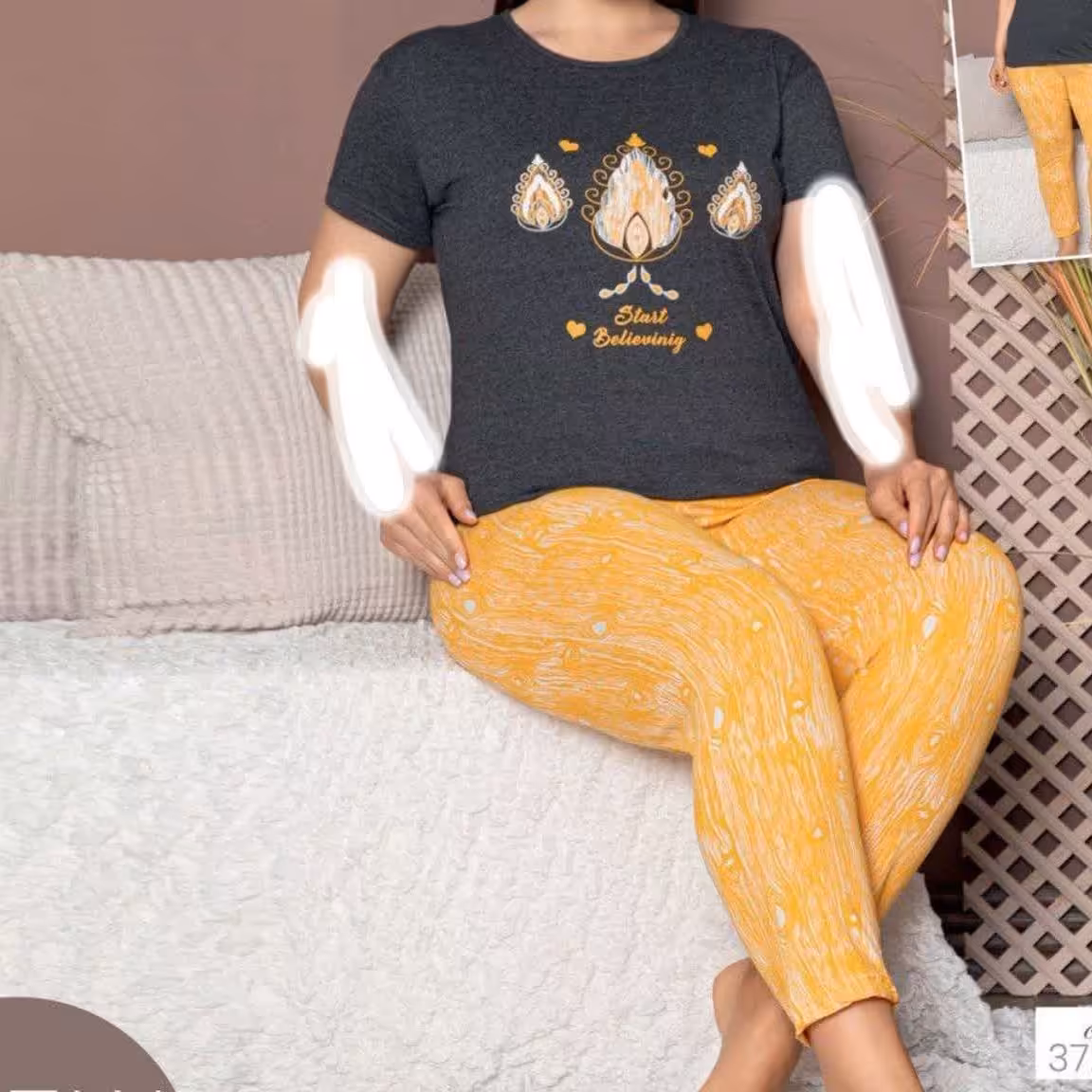 ست تیشرت شلوار جنس ویسکوز گرم با کشسانی بالا وزن 200 گرم 