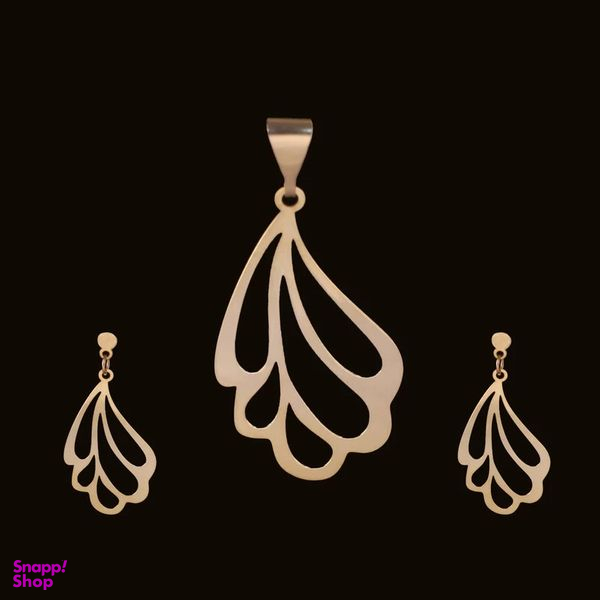 نیم ست طلا 18 عیار زنانه شمیم گلد گالری مدل 633