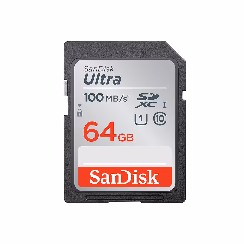 کارت حافظه SDXC سن دیسک مدل Ultra کلاس 10 استاندارد UHS-I U1 سرعت 100MBps ظرفیت 64 گیگابایت