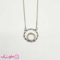 گردنبند دخترانه ظریف برند وینویز مدل دایره نقره ای کد 120