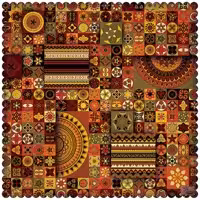 رومیزی مخمل طرح سنتی سایز 140 در 140 مدل T7-531 شرکت رنس
