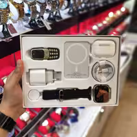 پک ساعت هوشمند و موبایل x8  plus و X8شامل ایرپاد اسمارت واچ   آداپتور  پاوربانک وایرلس و شارژر وایرلس  قیمت 2595000تومان