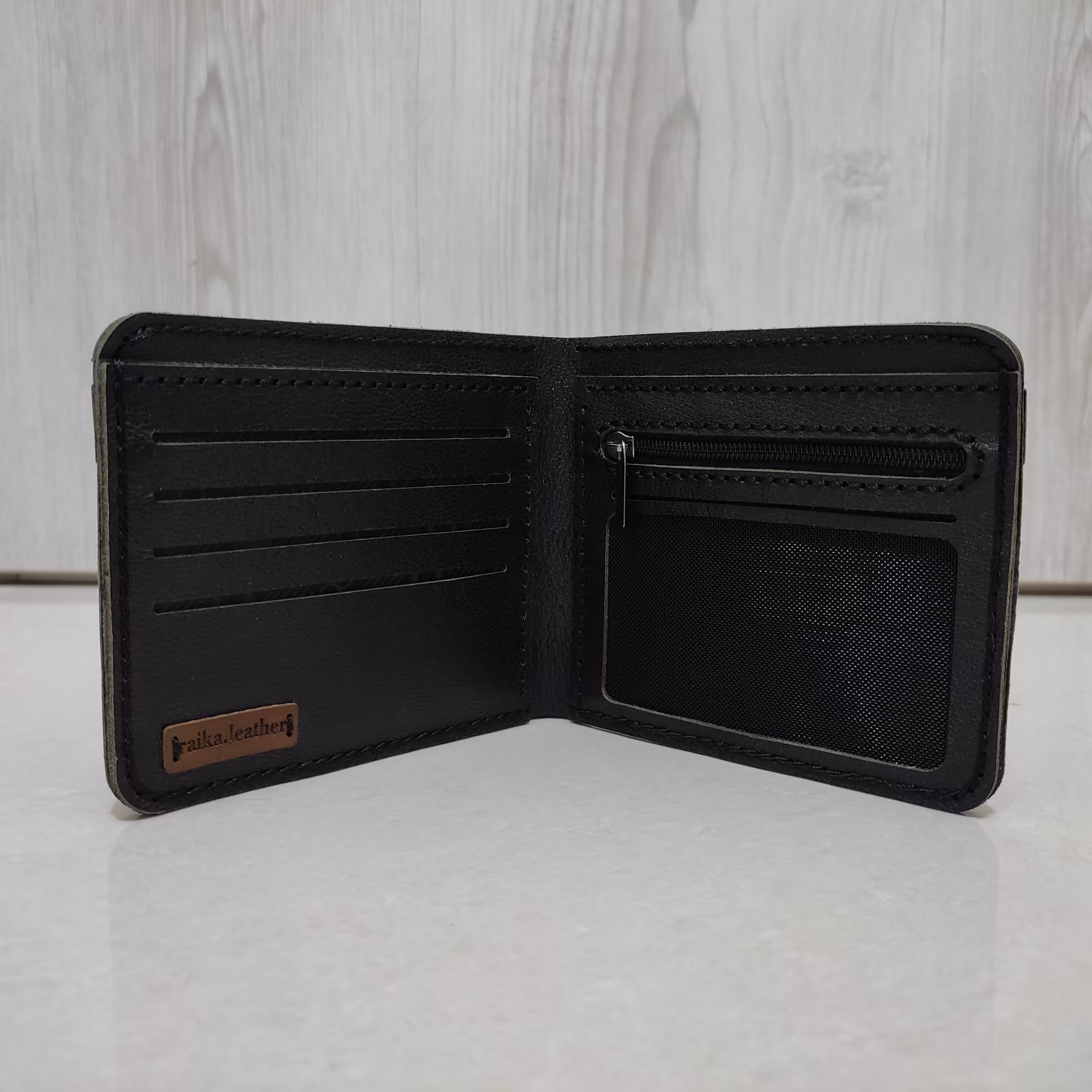 کیف جیبی .چرم طبیعی بزی .دستدوز.ابعاد10در12