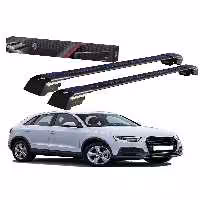 جعبه بار سقفی خاکستری AUDI Q3 F3 2019 TRX2 حامل قفل شده جستجو در کلاه CROSS BAR SEART Thunder