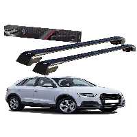 جعبه بار سقفی خاکستری AUDI Q3 F3 2019 TRX2 حامل قفل شده جستجو در کلاه CROSS BAR SEART Thunder