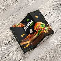 طرح منوی سه لت فست فود | گرافیک با طعم تربچه