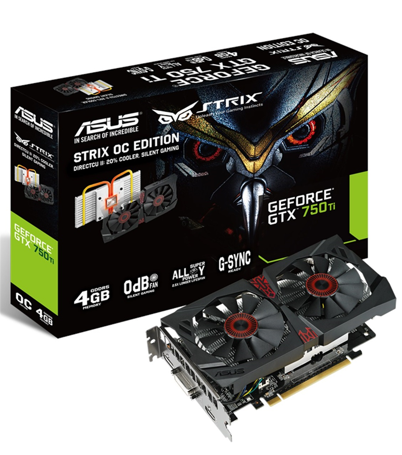 کارت گرافیک جی تی ایکس 750 تی آی ایسوس با قابلیت اورکلاک
