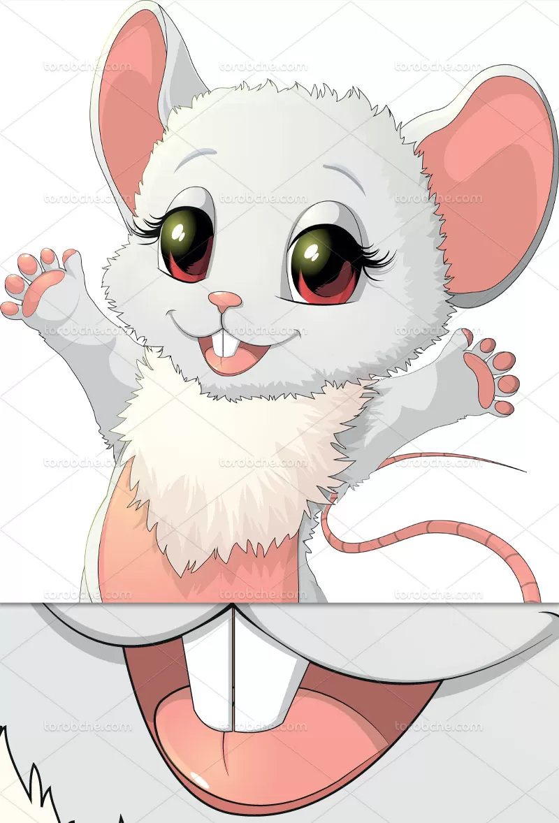 وکتور کاراکتر موش بازیگوش | گرافیک با طعم تربچه