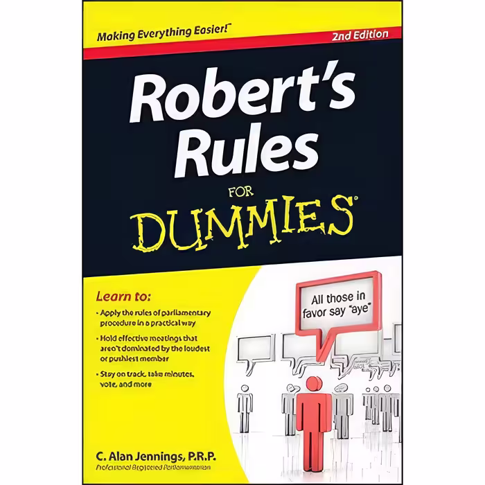 کتاب زبان اصلی Roberts Rules for Dummies  Website اثر C Alan Jennings
