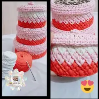 سفارش مشتری عزیزم ست سبد تریکو درب دار