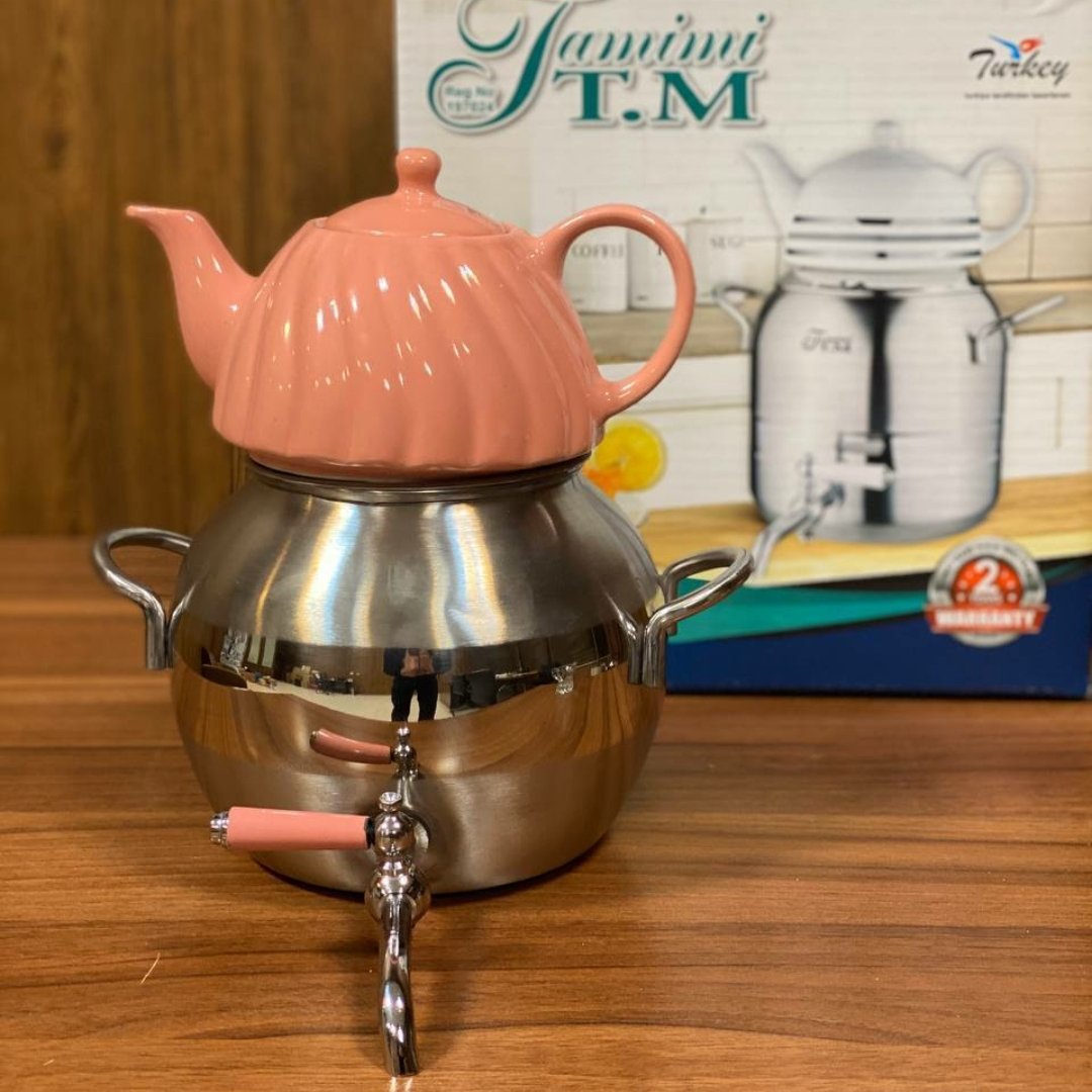 کتری قوری شیردار  استیل با کیفیت برند چشمگیر ارسال رایگان 