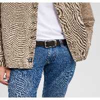 کمربند چند رنگ مردانه چرم مصنوعی قهوه ای 0911020 85397 Mavi