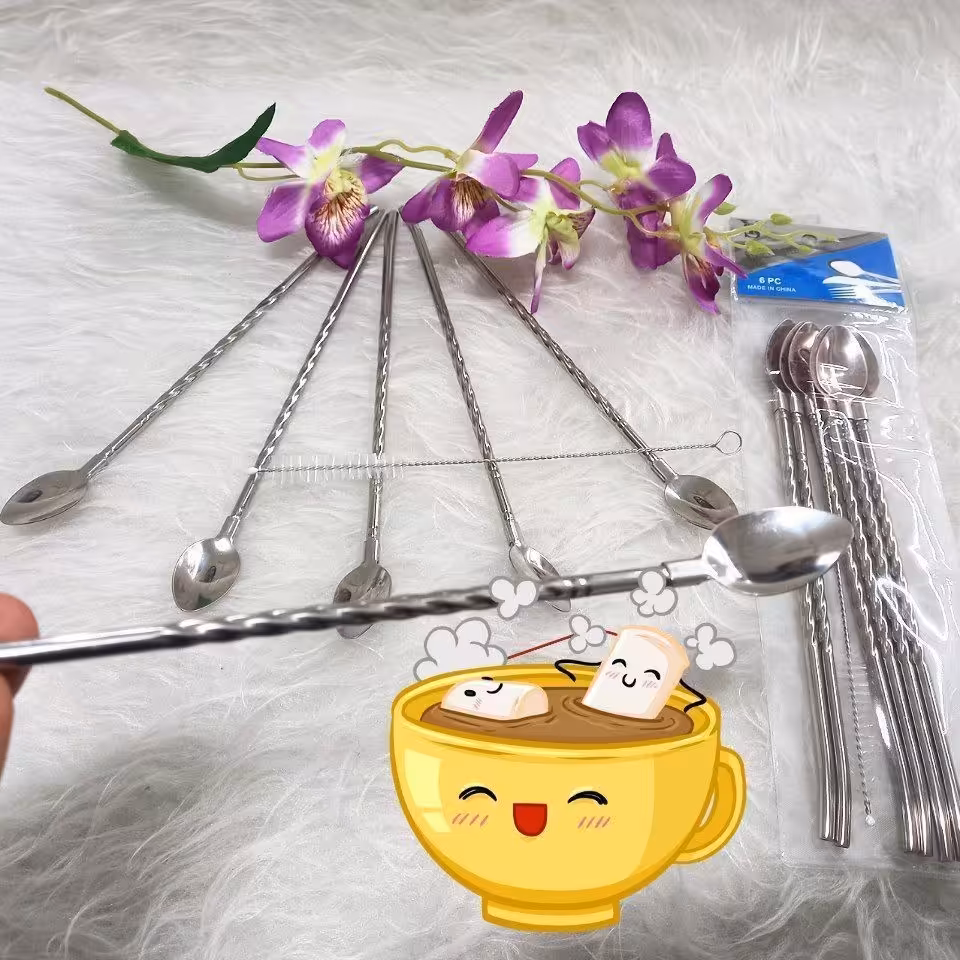 قاشق شربت خوری پیچی نی دار استیل فرچه دار  

طراحی خاص و منحصر به فرد 

جنس بدنه استیل