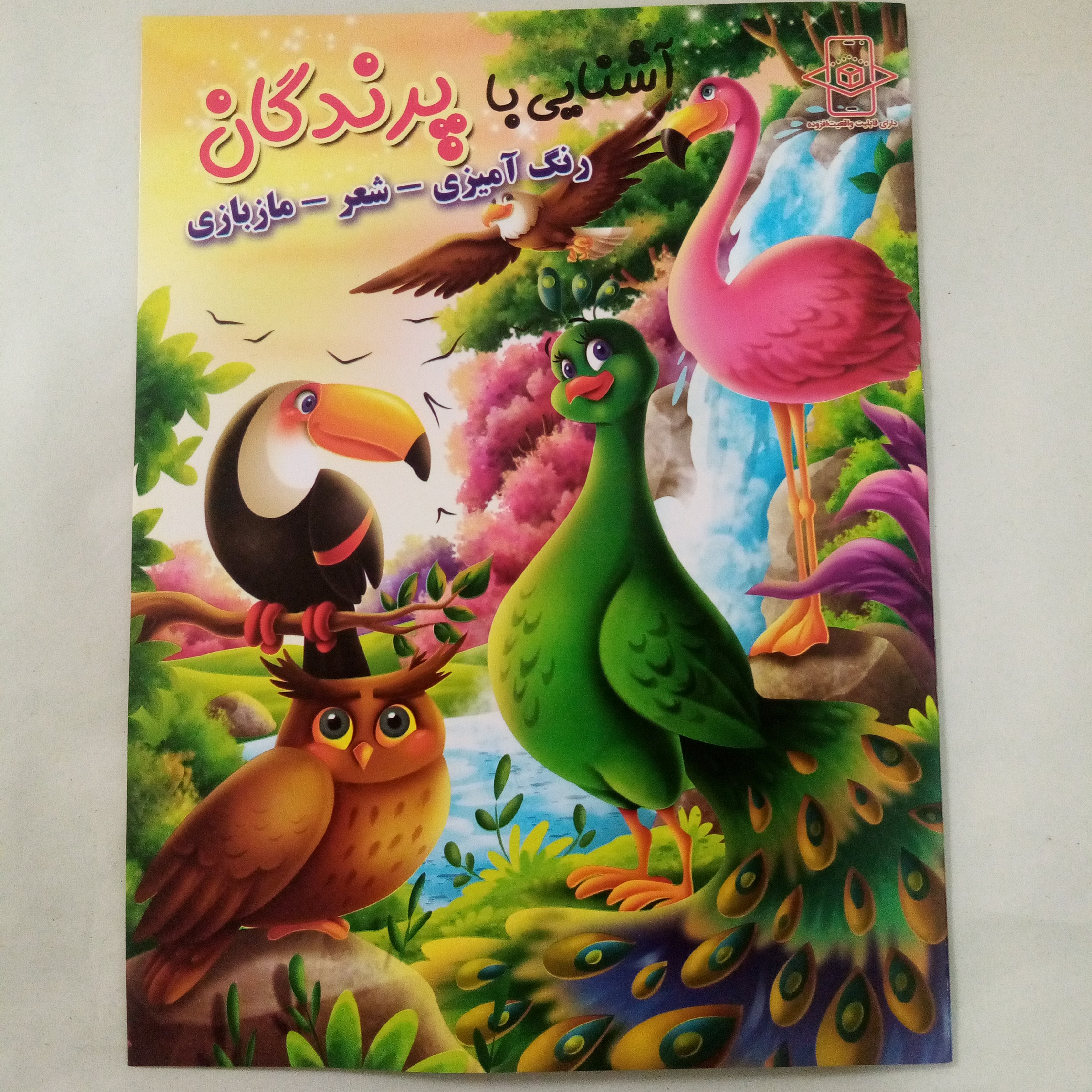 کتاب رنگ آمیزی آشنایی با پرندگان سایزA4