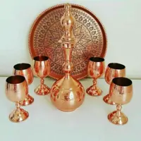 ست تنگ و 6 عدد گلاسه کوچک بدون سینی    (نانو شده) با کیفیت عالی