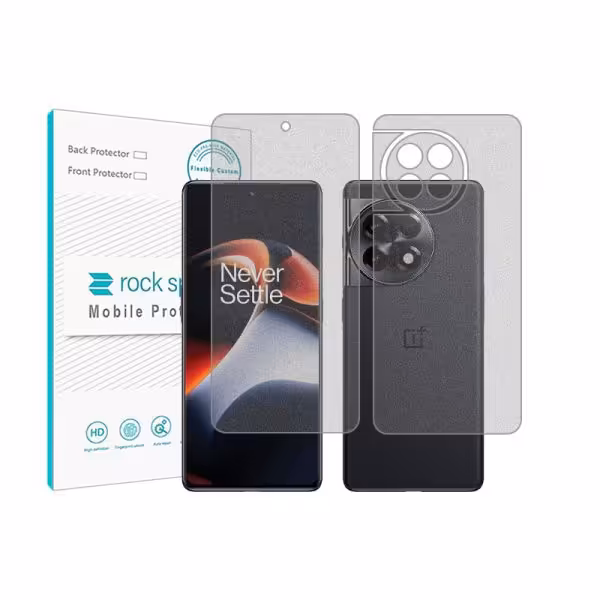 گلس صفحه نمایش و پشت گوشی وان پلاس Ace 2 مدل نانو هیدروژل گیمینگ برند راک اسپیس کدss