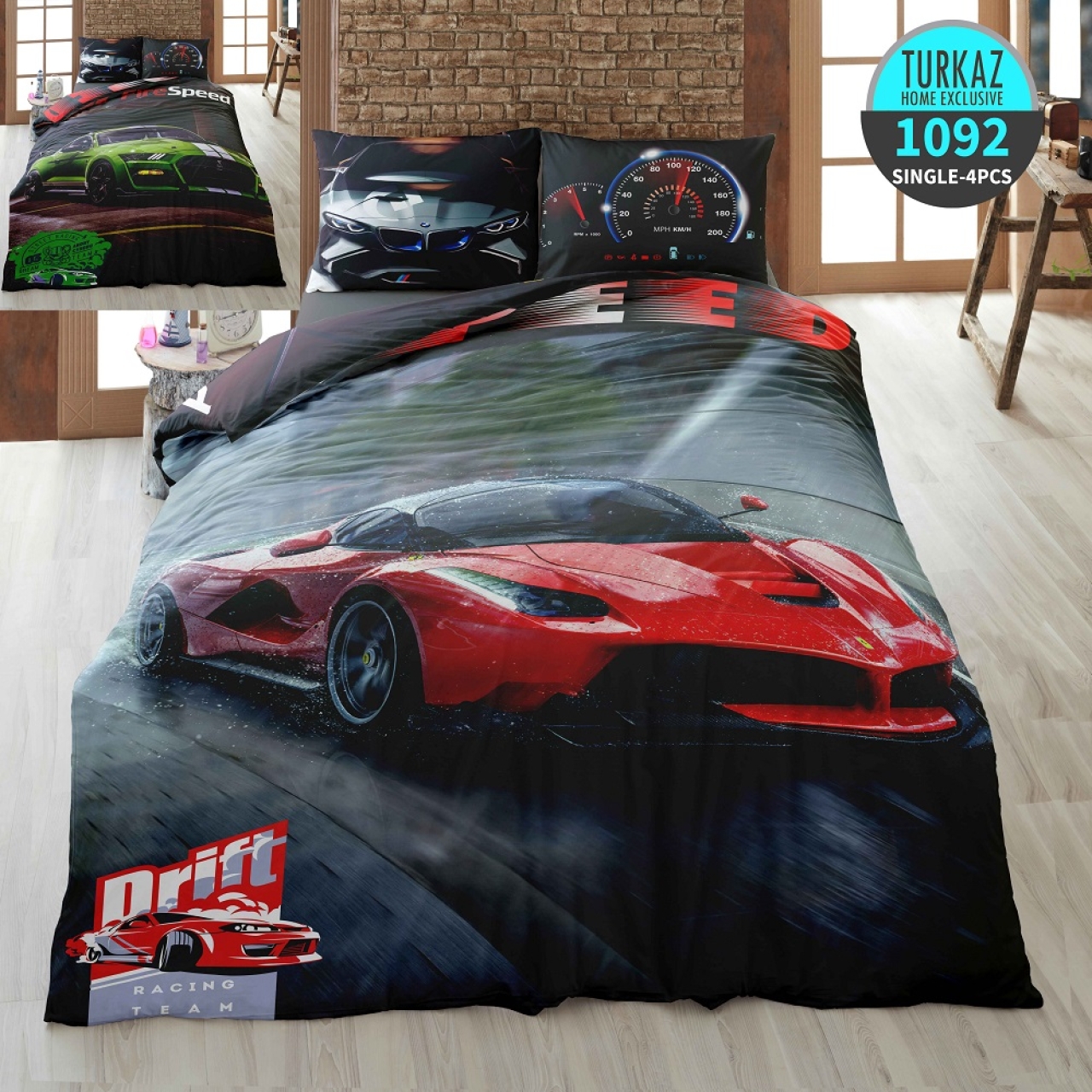 ست روتختی ترک آز کد 1092 تکنفره 4 تکه