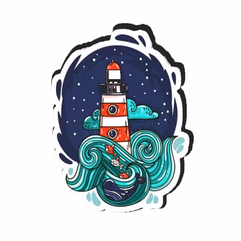 استیکر تزئینی موبایل و تبلت مدل موشک کد 3408