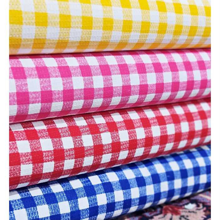 پارچه آشپزخانه پنبه ای مدل چهارخانه درجه یک