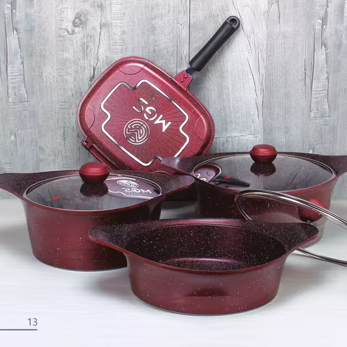 سرویس قابلمه 15 پارچه MGS ام جی اس KOREA-C (کد 9999) در 5 رنگ