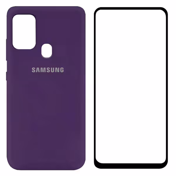 قاب سیلیکونی مناسب برای گوشی موبایل سامسونگ Galaxy A21s به همراه محافظ صفحه نمایش