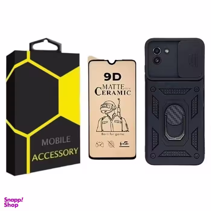 کاور گوشی موبایل مدل بتمنی مناسب سامسونگ Galaxy A03 به همراه محافظ صفحه نمایش سرامیکی